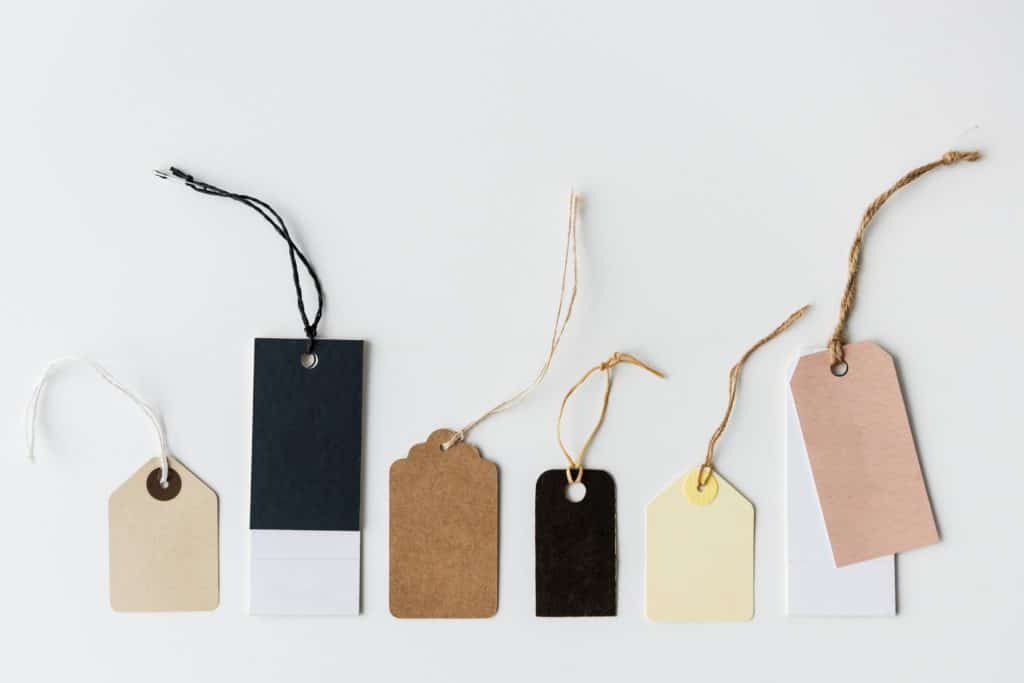 Mann mit Kind Labels