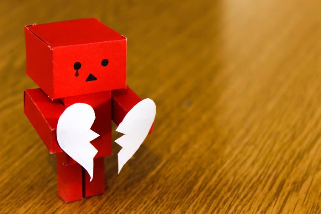 Trennung Depression gebrochenes Herz bedingungslose Liebe