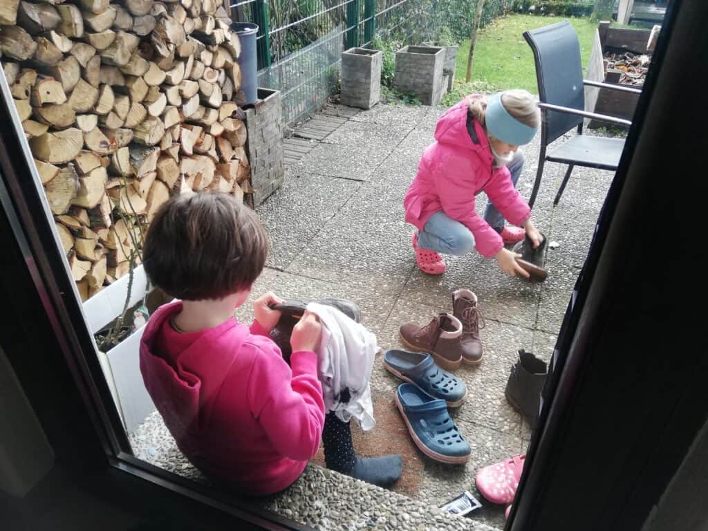 Advent ohne Bonuskind. Schuhe putzen für Nikolaus.
