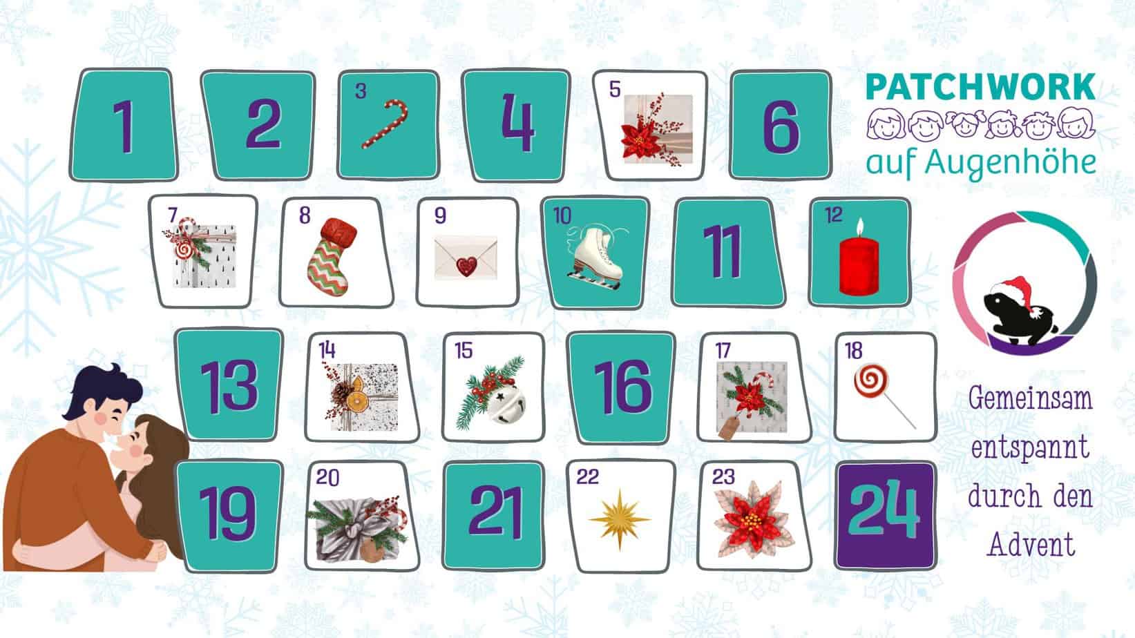 Adventskalender Banner Marita mit Adventskranz